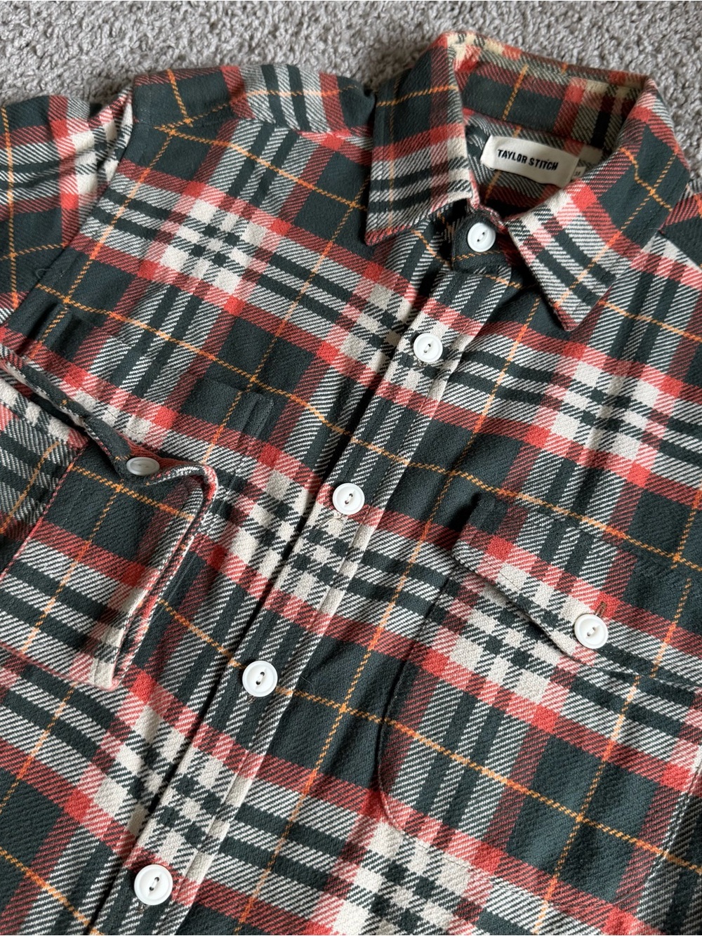 Taylor Stitch Double Pocket Plaided Button Up Flannel